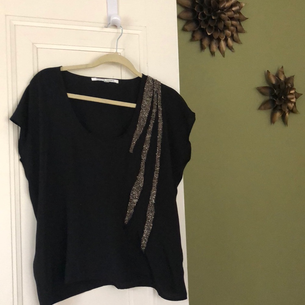 Beaded black blouse